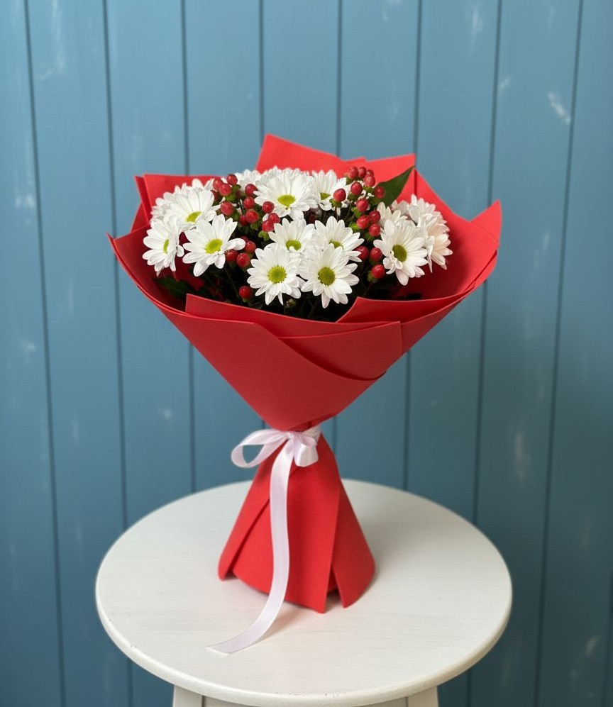 Букет цветов из: Хризантемы в Верхнебаканский