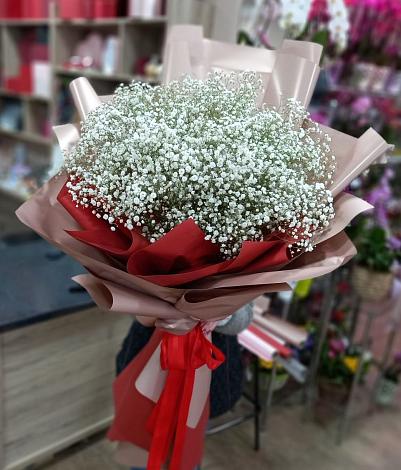 Букет цветов из: Гипсофила в Верхнебаканский