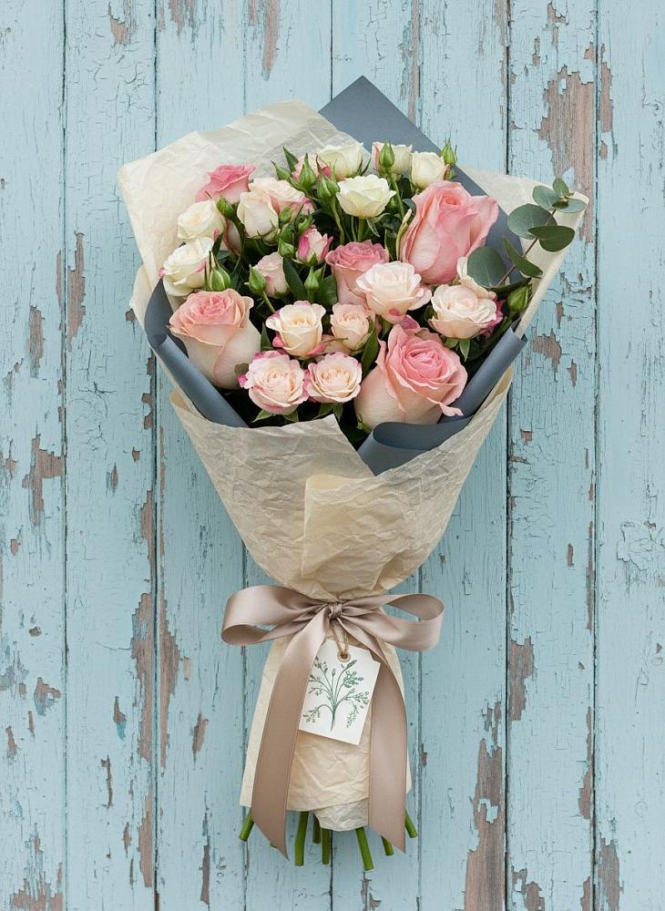 Букет цветов из: Розы в Верхнебаканский