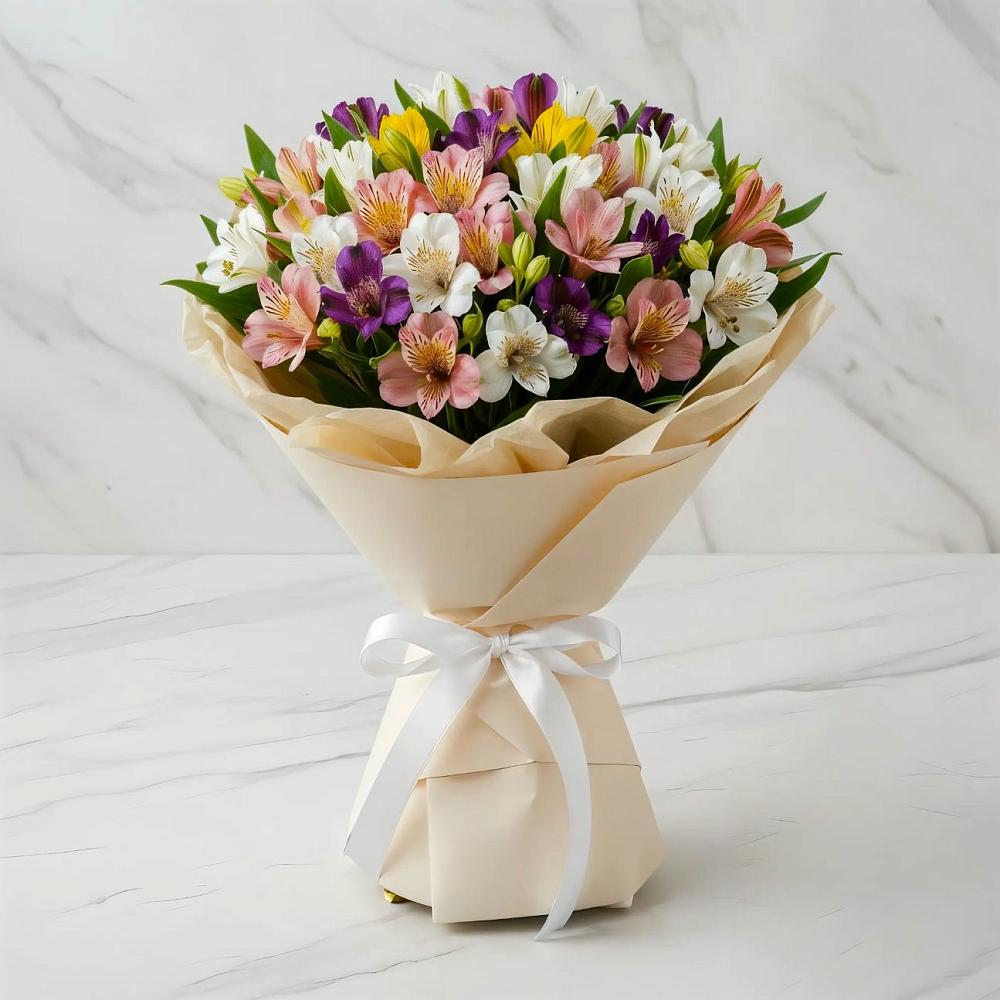 Букет цветов из: Альстромерии в Верхнебаканский