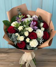 Букет цветов из:  Розы и Альстромерии в Верхнебаканский