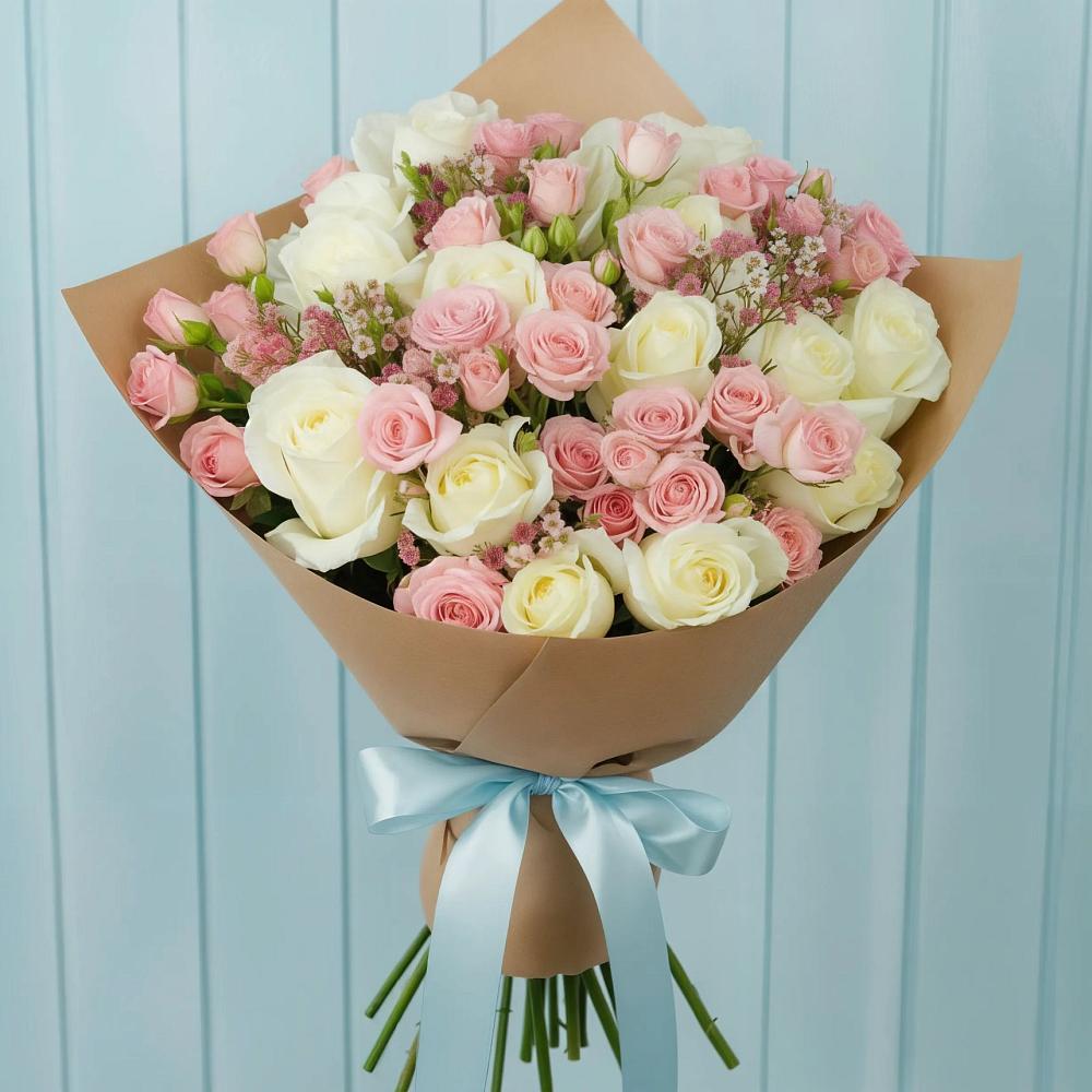 Букет цветов из: Розы в Верхнебаканский