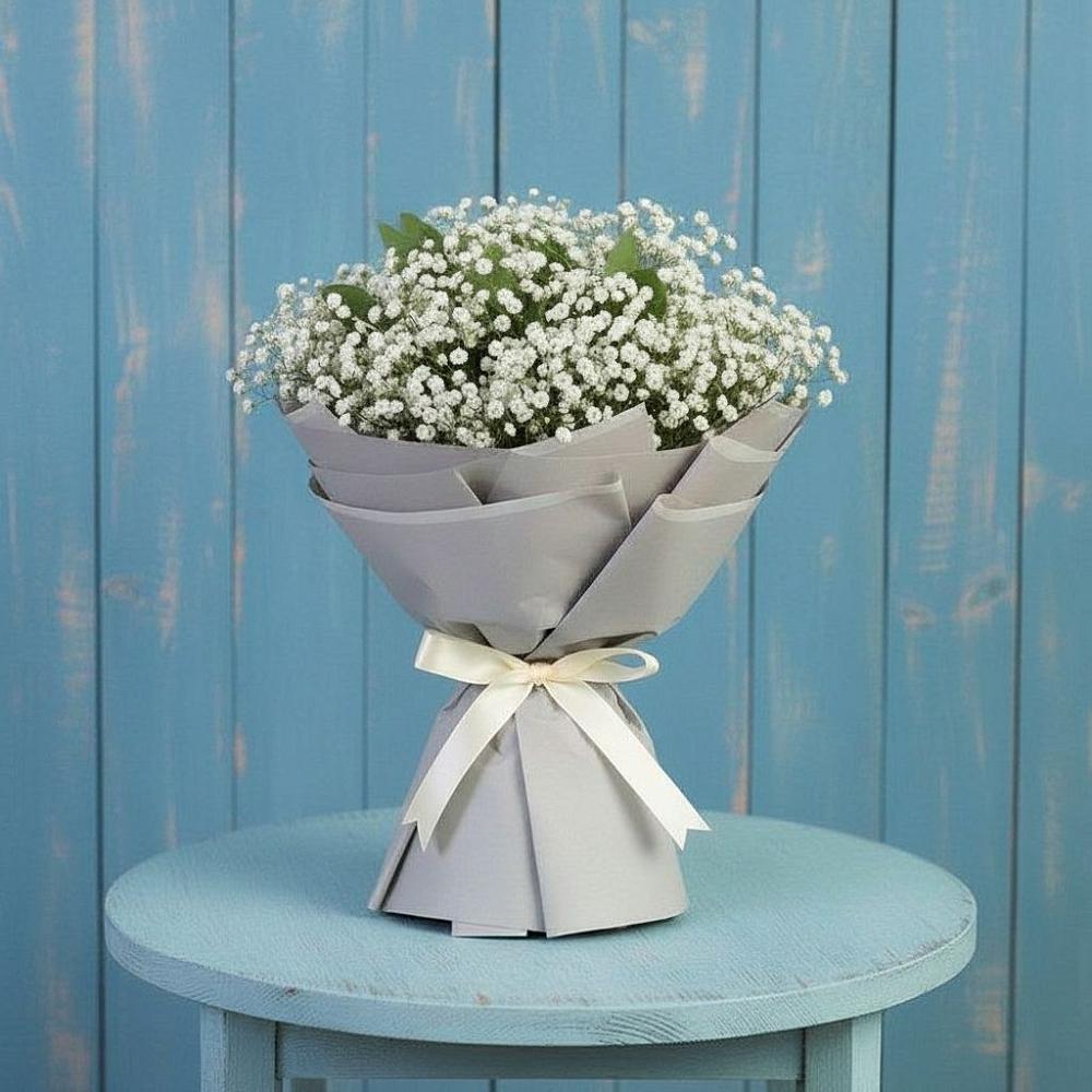 Букет цветов из: Гипсофила в Верхнебаканский