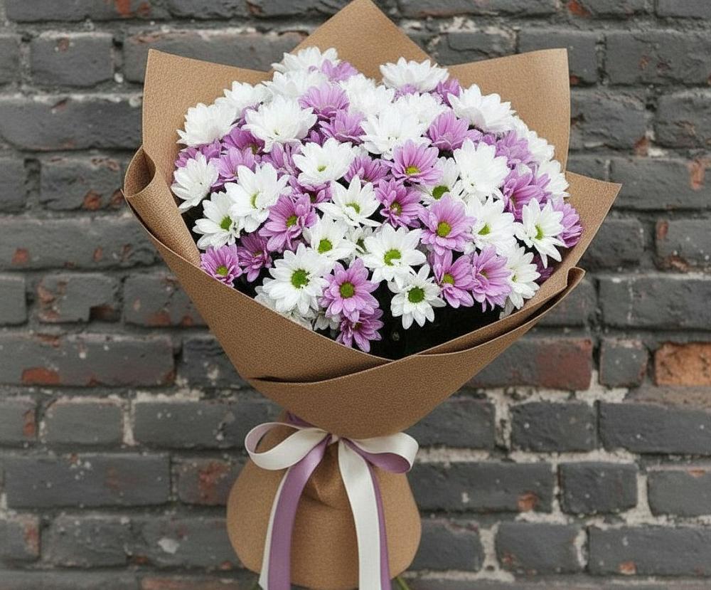 Букет цветов из: Хризантемы в Верхнебаканский