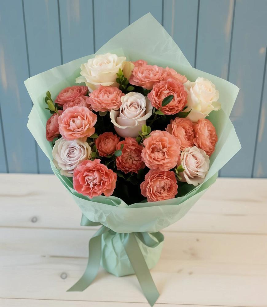 Букет цветов из: Розы в Верхнебаканский