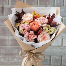 Букет цветов из:  Гвоздики, Хризантемы и Розы в Верхнебаканский