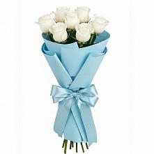 Букет 7 белых роз Проуд в Верхнебаканский