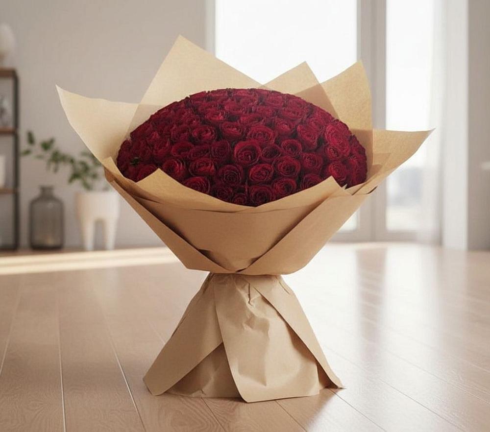 Букет 101 Красная роза в Верхнебаканский