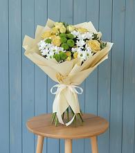 Букет цветов из:  Хризантемы и Розы в Верхнебаканский