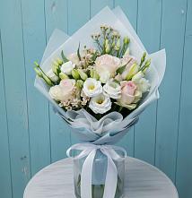Букет цветов из:  Розы и Лизиантусы #REPLACE_PRED# Верхнебаканский
