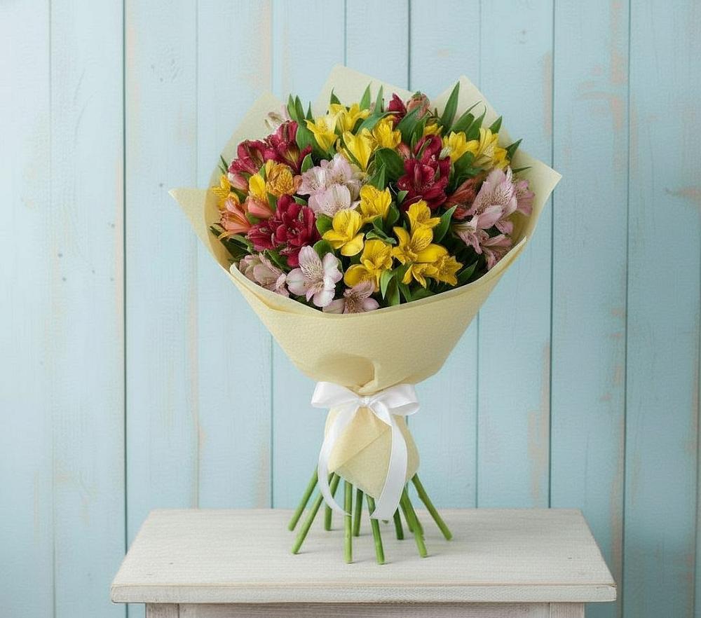Букет цветов из: Альстромерии в Верхнебаканский