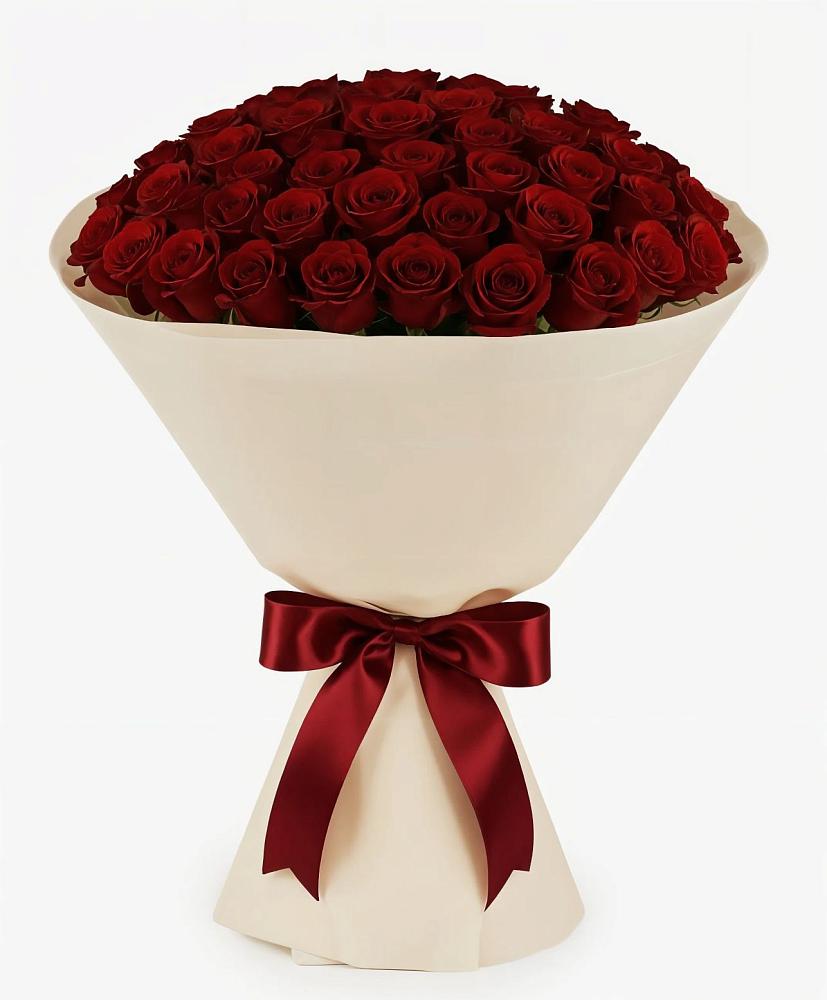 Букет 101 Бордовая роза Блэк Бакарра в Верхнебаканский