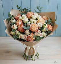 Букет цветов из:  Альстромерии и Розы в Верхнебаканский